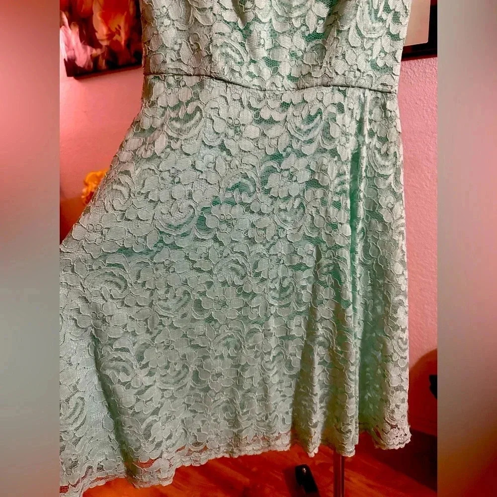 David’s bridal mint lace mini dress size 6 - Picture 8 of 12